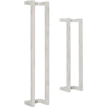 Picture of Powell Nettles Wood Towel Racks, 48inH x 9inW x 7-1/2inD, White, Set Of 2 Racks