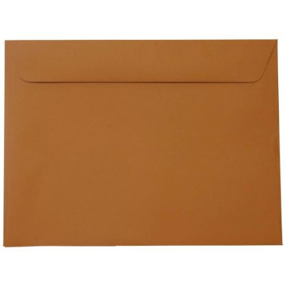 Picture of JAM Paper Booklet Envelopes, 9in x 12in, Gummed Seal, Dark Orange, Pack Of 25