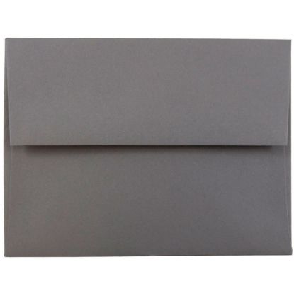 Picture of JAM Paper Booklet Invitation Envelopes, A2, Gummed Seal, Dark Gray, Pack Of 25