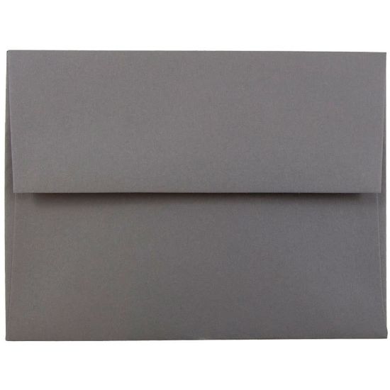 Picture of JAM Paper Booklet Invitation Envelopes, A2, Gummed Seal, Dark Gray, Pack Of 25