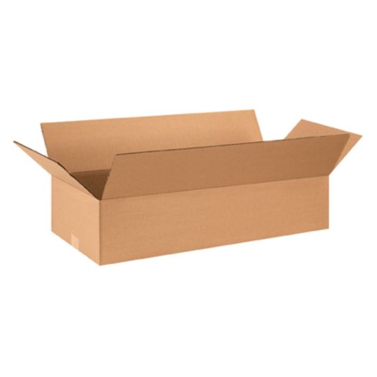 Picture of Partners Brand Flat Corrugated Boxes, 28in x 12in x 6in, Kraft, Bundle of 25