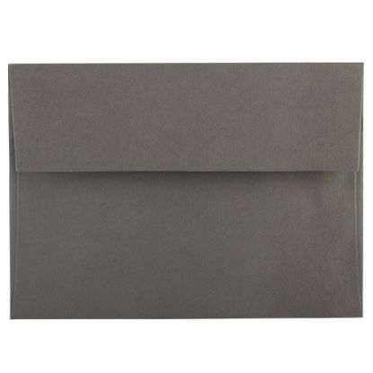 Picture of JAM Paper Booklet Invitation Envelopes, A7, Gummed Seal, Dark Gray, Pack Of 25