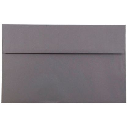 Picture of JAM Paper Booklet Invitation Envelopes, A10, Gummed Seal, Dark Gray, Pack Of 25