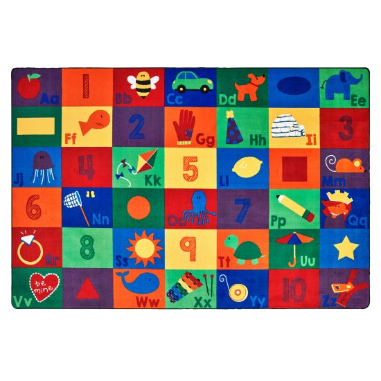 Picture of Carpets for Kids Premium Collection Sequential Seating Literacy ABC Rug, 8ft 4in x 13ft 4in, Multicolor