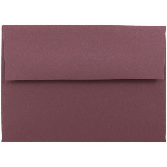 Picture of JAM Paper Booklet Envelopes, #4 Bar (A1), Gummed Seal, Burgundy, Pack Of 25