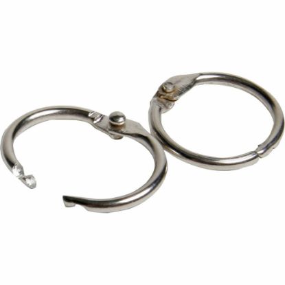 Picture of CLI Multipurpose Book Rings - 0.5in Diameter - Round - Silver - Steel - 100 / Box