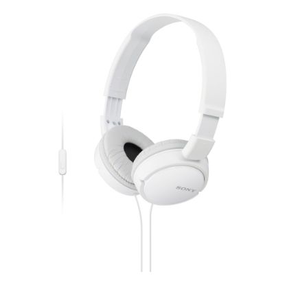 Picture of Sony ZX On-Ear Monitor Headphones, White, MDRZX110AP/W