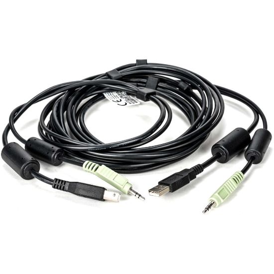 Picture of Vertiv Avocent USB Keyboard and Mouse, and Audio Cable, 10 ft. for Vertiv Avocent SV and SC Series Switches - 10 ft, 1 x USB, 1 x Audio, Secure KM cable