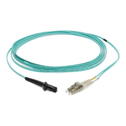 Picture of AddOn 2m LC to MT-RJ OM3 Aqua Patch Cable - Patch cable - MT-RJ/UPC multi-mode (M) to LC/UPC multi-mode (M) - 1 m - fiber optic - 50 / 125 micron - OM3 - halogen-free, molded, plenum - aqua