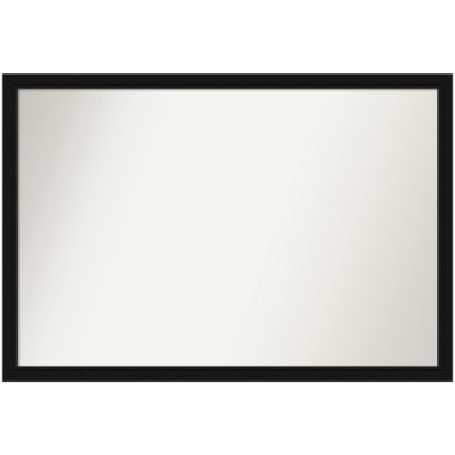 Picture of Amanti Art Narrow Non-Beveled Rectangle Framed Bathroom Wall Mirror, 26in x 38in, Avon Black