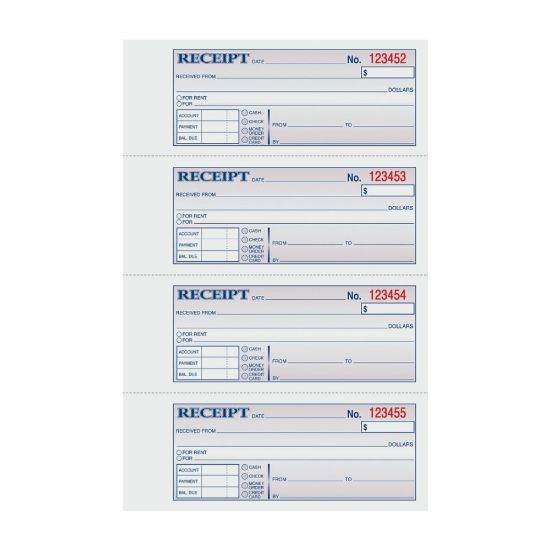 Picture of TOPS Manifold Receipt Book, 3-Part, 7 5/8in x 11in, White/Canary/Pink