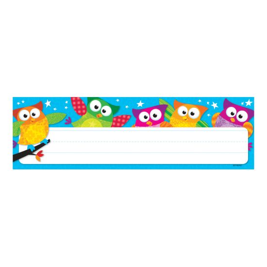 Picture of TREND Owl-Stars! Desk Toppers Name Plates, 2 7/8in x 9 1/2in, 36 Per Pack, 6 Packs