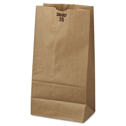 Picture of General Paper Grocery Bags, #20, 20 Lb, 16 1/8inH x 8 1/4inW x 5 5/16inD, Kraft, Pack Of 500 Bags