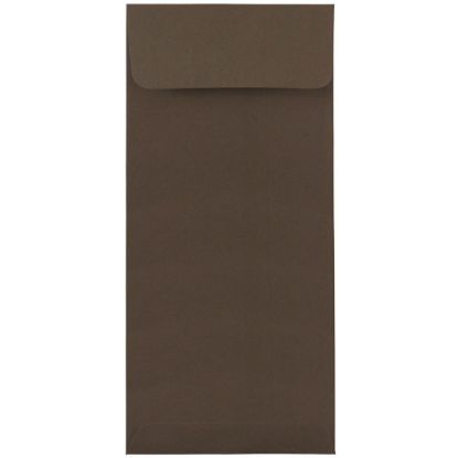 Picture of JAM Paper #10 Policy Envelopes, Gummed Seal, 100% Recycled, Chocolate Brown, Pack Of 25