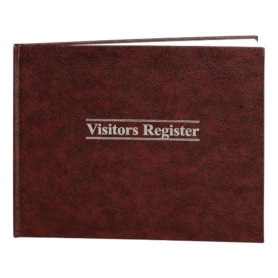 Picture of Wilson Jones Visitor Register, 11 1/2in x 8 1/2in, Black/Red