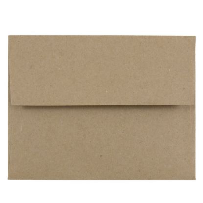 Picture of JAM Paper Booklet Invitation Envelopes, Gummed Seal, A2, 100% Recycled, Light Brown, Pack Of 25