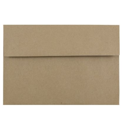 Picture of JAM Paper Booklet Invitation Envelopes , A8, Gummed Seal, 100% Recycled, Brown, Pack Of 25