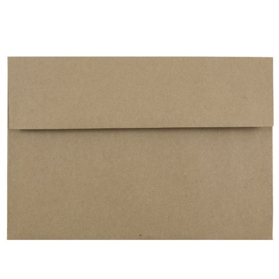 Picture of JAM Paper Booklet Invitation Envelopes , A8, Gummed Seal, 100% Recycled, Brown, Pack Of 25