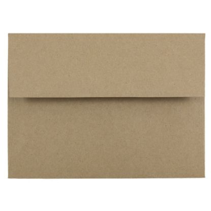 Picture of JAM Paper Booklet Invitation Envelopes, A6, Gummed Seal, 100% Recycled, Brown, Pack Of 25