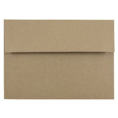 Picture of JAM Paper Booklet Invitation Envelopes, A7, Gummed Seal, 100% Recycled, Brown, Pack Of 25