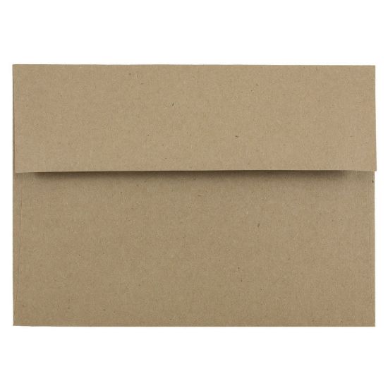 Picture of JAM Paper Booklet Invitation Envelopes, A7, Gummed Seal, 100% Recycled, Brown, Pack Of 25