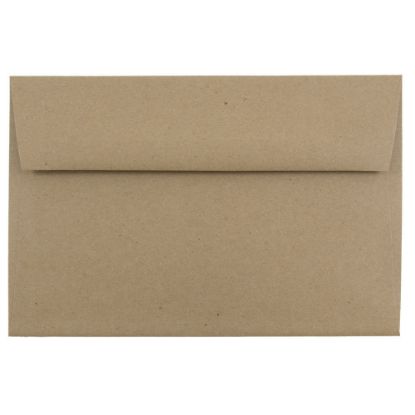 Picture of JAM Paper Booklet Invitation Envelopes, A9, Gummed Seal, 100% Recycled, Brown, Pack Of 25