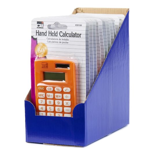 Picture of Charles Leonard Handheld 8-Digit Calculators, Assorted Colors, Pack Of 12 Calculators