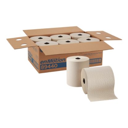 Picture of enMotion by GP PRO 1-Ply Paper Towels, 100% Recycled, Brown, 700ft Per Roll, Pack Of 6 Rolls