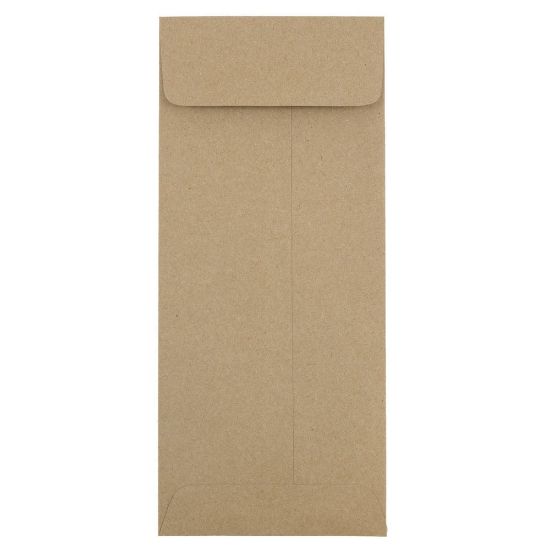 Picture of JAM Paper Policy Envelopes, #11, Gummed Seal, 100% Recycled, Brown Kraft, Pack Of 25