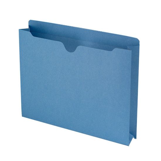 Picture of Smead Expanding Reinforced Top-Tab File Jackets, 2in Expansion, Letter Size, Blue, Box Of 50