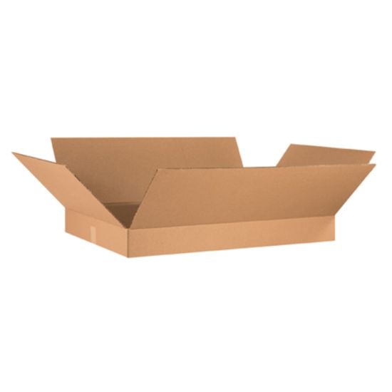 Picture of Partners Brand Flat Corrugated Boxes, 36in x 24in x 4in, Kraft, Bundle of 10