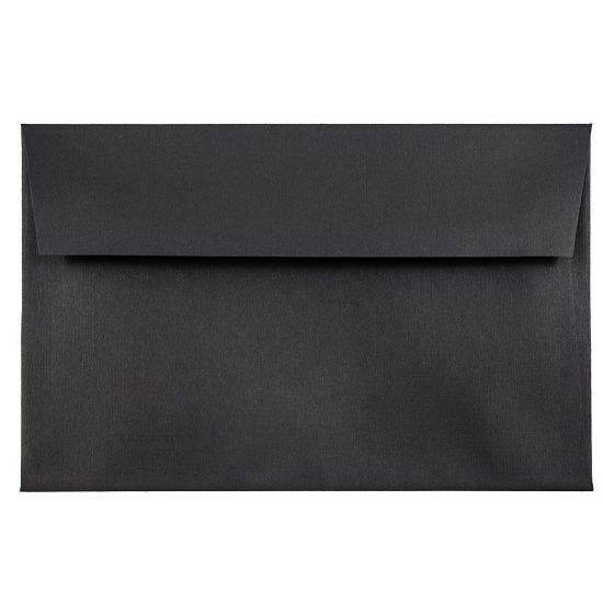 Picture of JAM Paper Booklet Invitation Envelopes, A8, Gummed Seal, 30% Recycled, Black, Pack Of 25