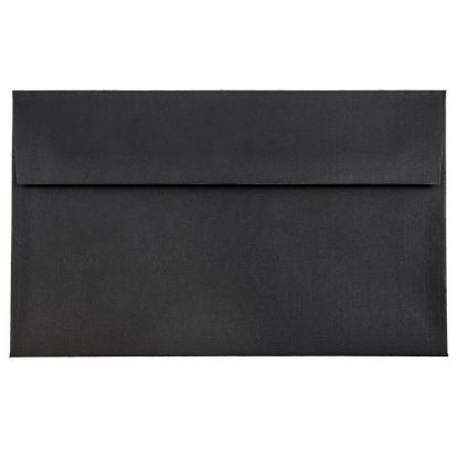 Picture of JAM Paper Booklet Invitation Envelopes, A9, Gummed Seal, 30% Recycled, Black, Pack Of 25