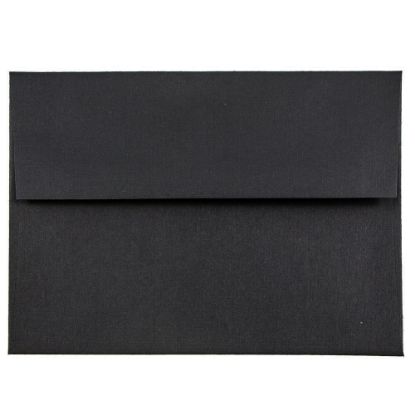 Picture of JAM Paper Booklet Invitation Envelopes, A6, Gummed Seal, 30% Recycled, Black, Pack Of 25