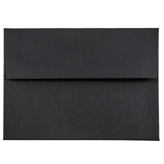 Picture of JAM Paper Booklet Invitation Envelopes, A6, Gummed Seal, 30% Recycled, Black, Pack Of 25