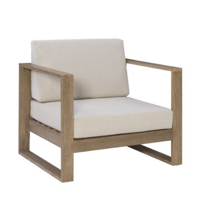 Picture of Linon Boleyn Wood Outdoor Furniture Chair, Natural/Beige