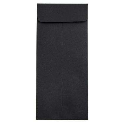 Picture of JAM Paper #10 Policy Envelopes, Gummed Seal, 30% Recycled, Black Linen, Pack Of 25