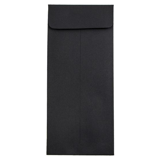 Picture of JAM Paper #10 Policy Envelopes, Gummed Seal, 30% Recycled, Black Linen, Pack Of 25