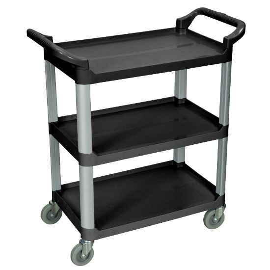 Picture of Luxor 3-Shelf Serving Cart, 36 3/4inH x 33 1/2inW x 16 3/4inD, Black