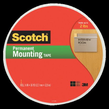 Picture of Scotch Double-Sided Foam Mounting Tape, 1/2in x 36 Yards, Off White