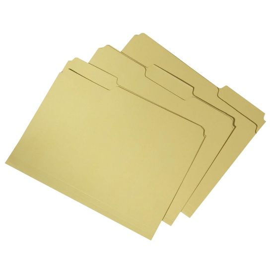 Picture of SKILCRAFT File Folders, Yellow, Box Of 100, (AbilityOne 7530-01-566-4136)