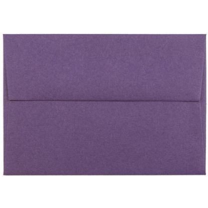 Picture of JAM Paper Booklet Envelopes, #4 Bar (A1), Gummed Seal, Dark Purple, Pack Of 25