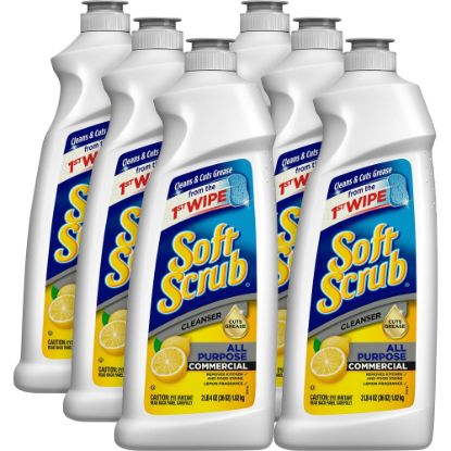 Picture of Soft Scrub All Purpose Cleanser - For Multi Surface, Multipurpose - 36 fl oz (1.1 quart) - Lemon Scent - 6 / Carton - Non-scratching, Residue-free