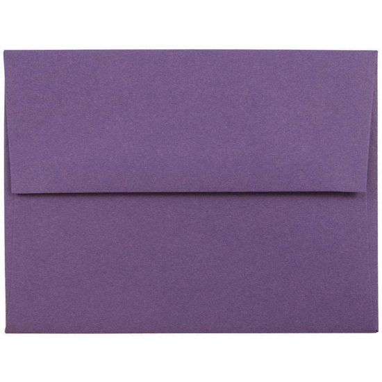 Picture of JAM Paper Booklet Invitation Envelopes, A2, Gummed Seal, Dark Purple, Pack Of 25