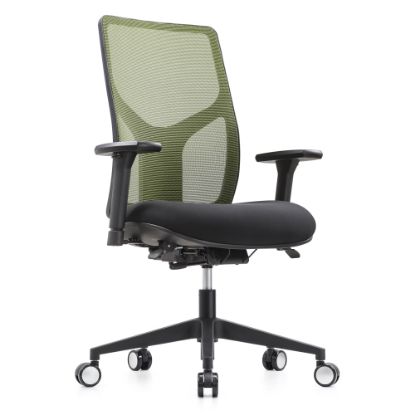 Picture of WorkPro 4000 Series Multifunction Ergonomic Mesh/Fabric High-Back Executive Chair, Olive Green/Black, BIFMA Compliant