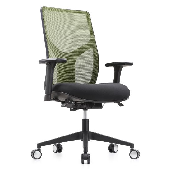 Picture of WorkPro 4000 Series Multifunction Ergonomic Mesh/Fabric High-Back Executive Chair, Olive Green/Black, BIFMA Compliant