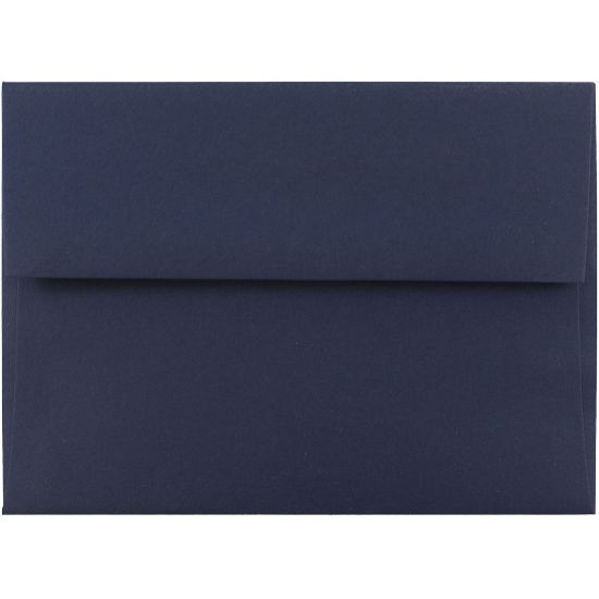 Picture of JAM Paper Booklet Invitation Envelopes, A6, Gummed Seal, Navy Blue, Pack Of 25