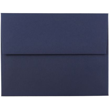 Picture of JAM Paper Booklet Invitation Envelopes, A2, Gummed Seal, Navy Blue, Pack Of 25