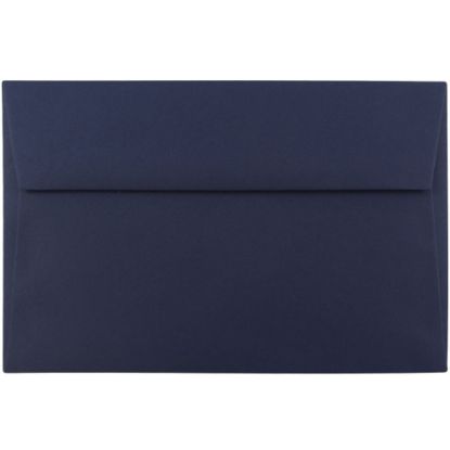 Picture of JAM Paper Booklet Invitation Envelopes, A9, Gummed Seal, Navy Blue, Pack Of 25