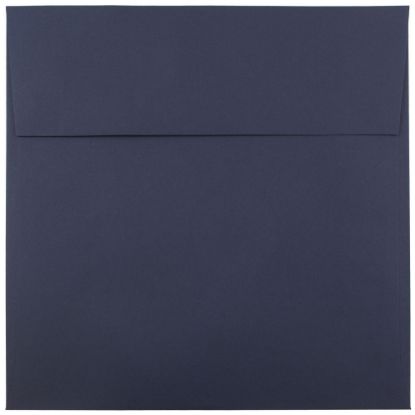 Picture of JAM Paper Color Square Invitation Envelopes, 6in x 6in, Gummed Seal, Navy Blue, Pack Of 25